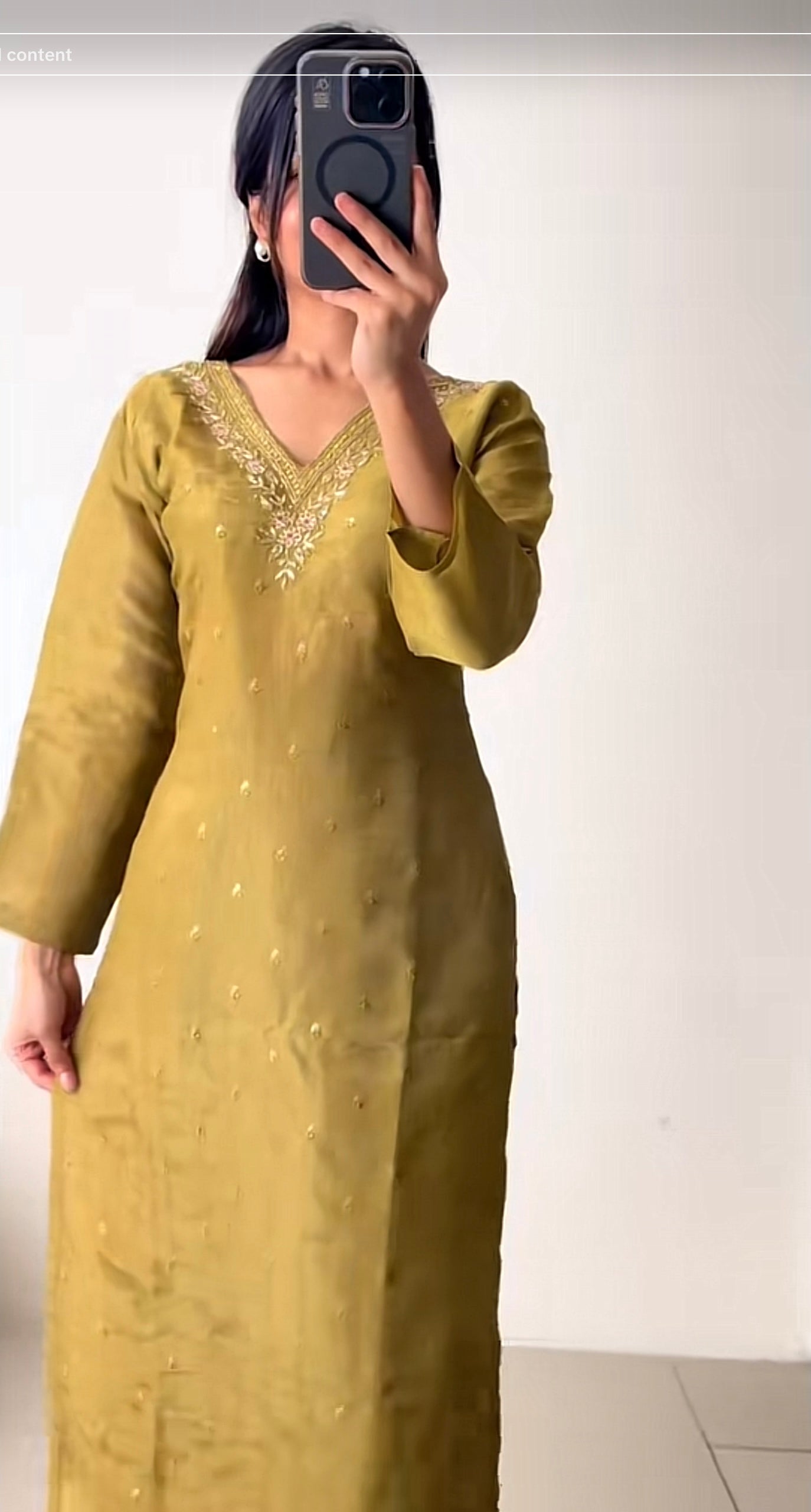 Mehendi Green Kurthi set