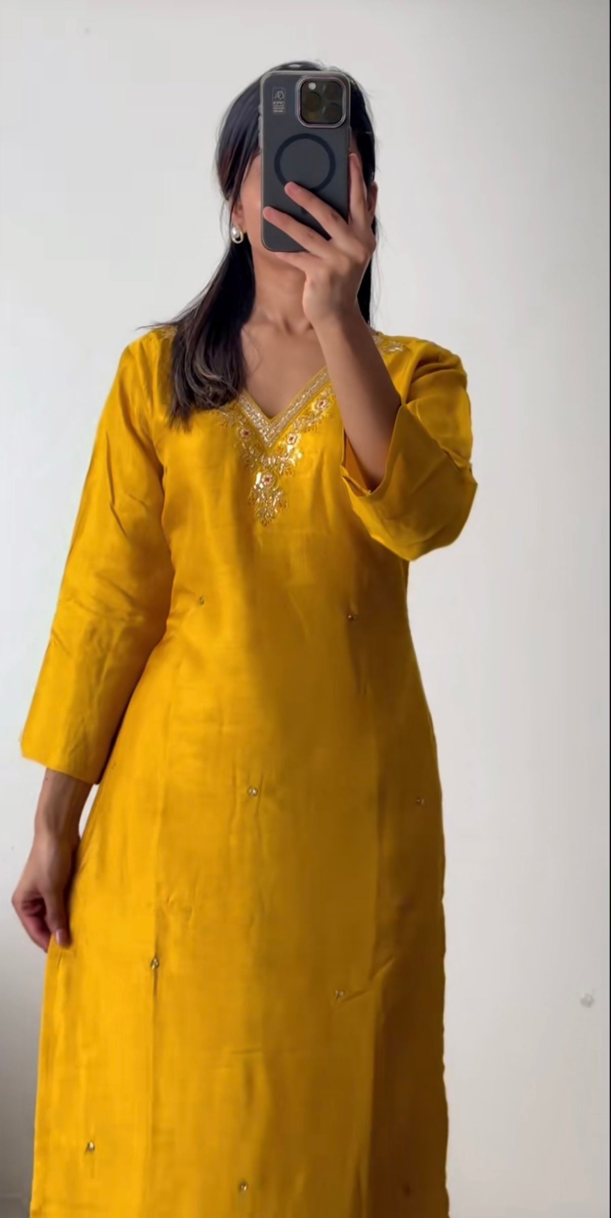 Yellow Kurthi Set with Heavy Dupatta