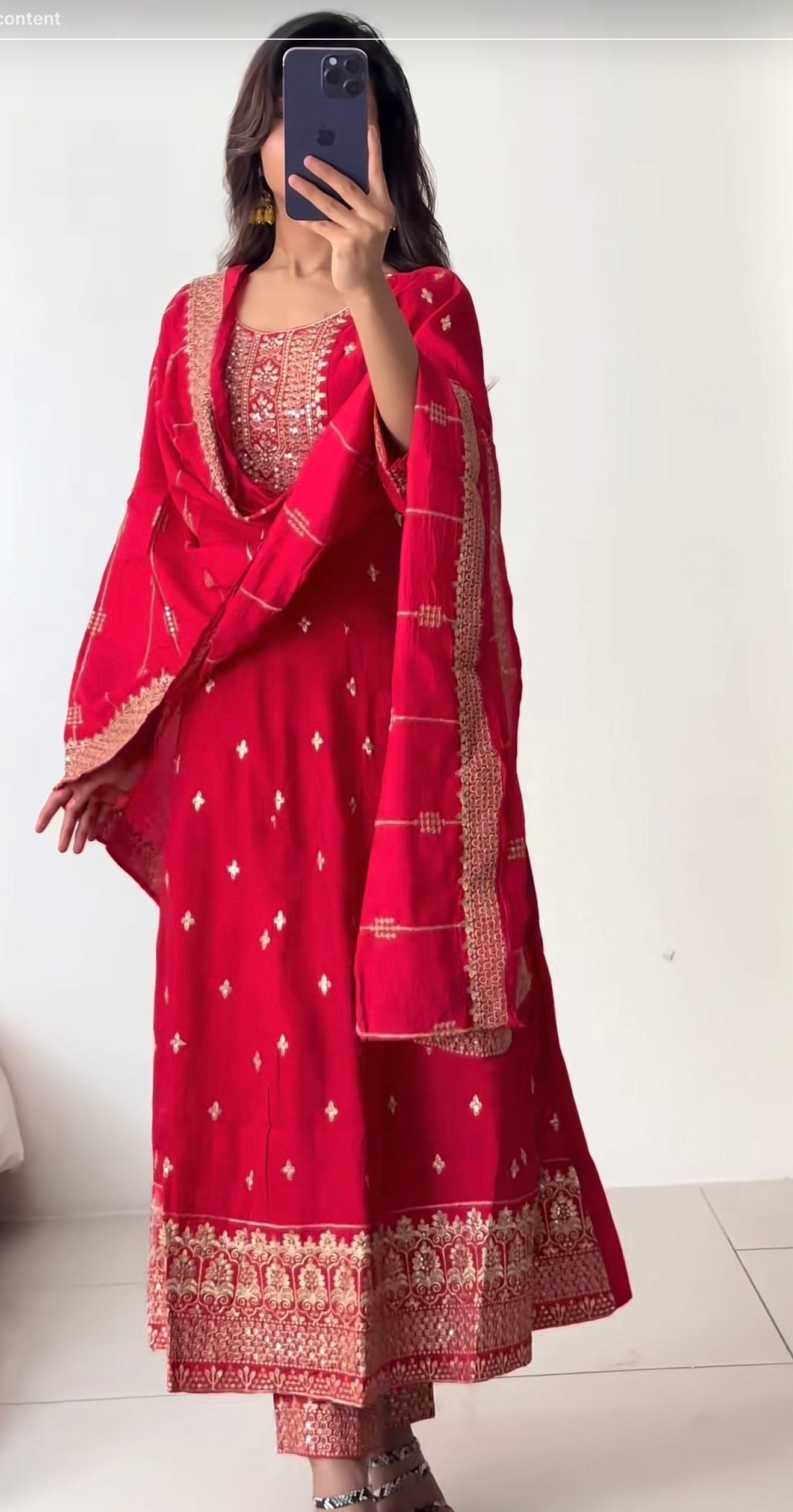 💖 Rani Pink Umbrella (Anarkali) Set