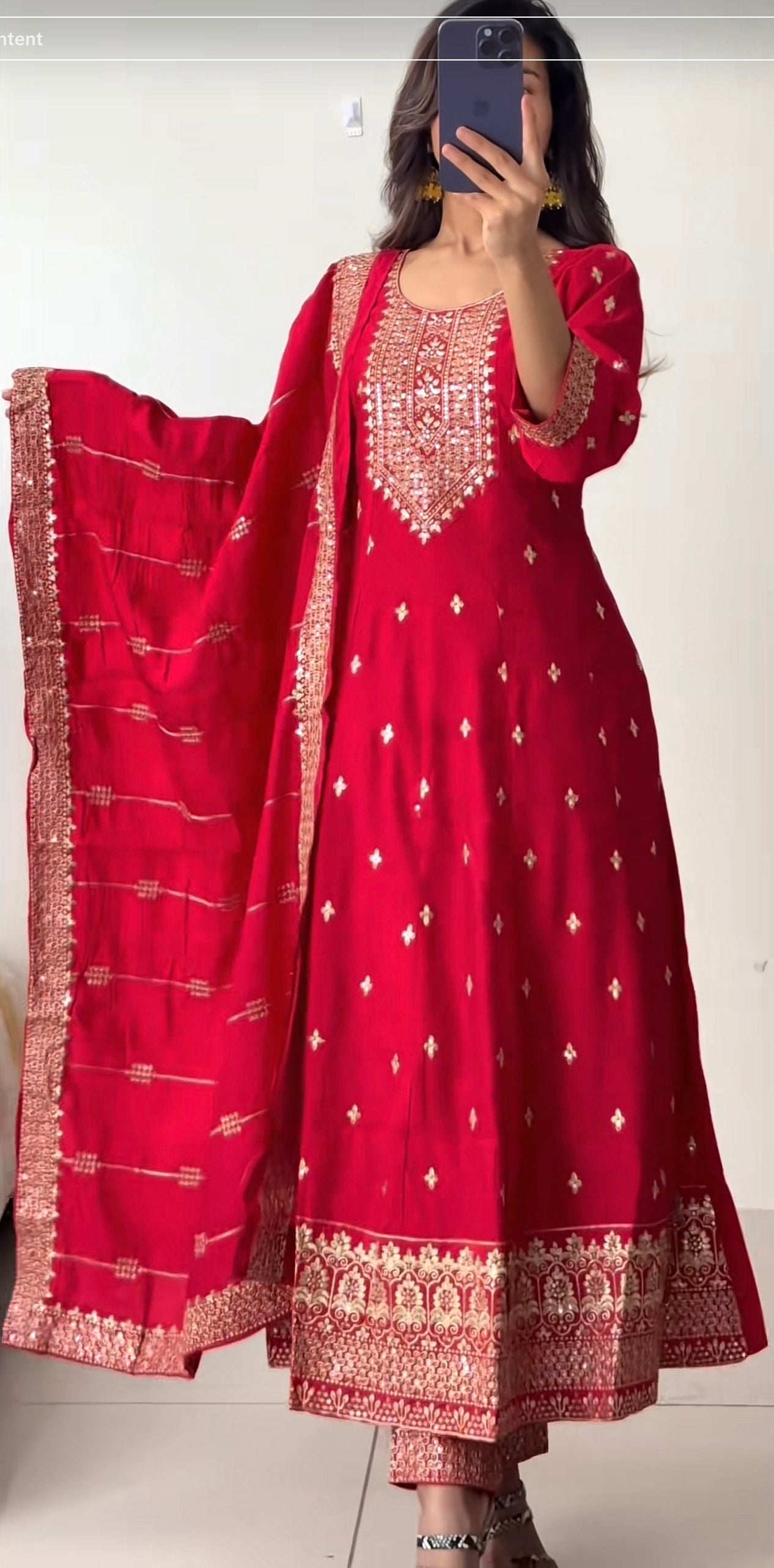 💖 Rani Pink Umbrella (Anarkali) Set