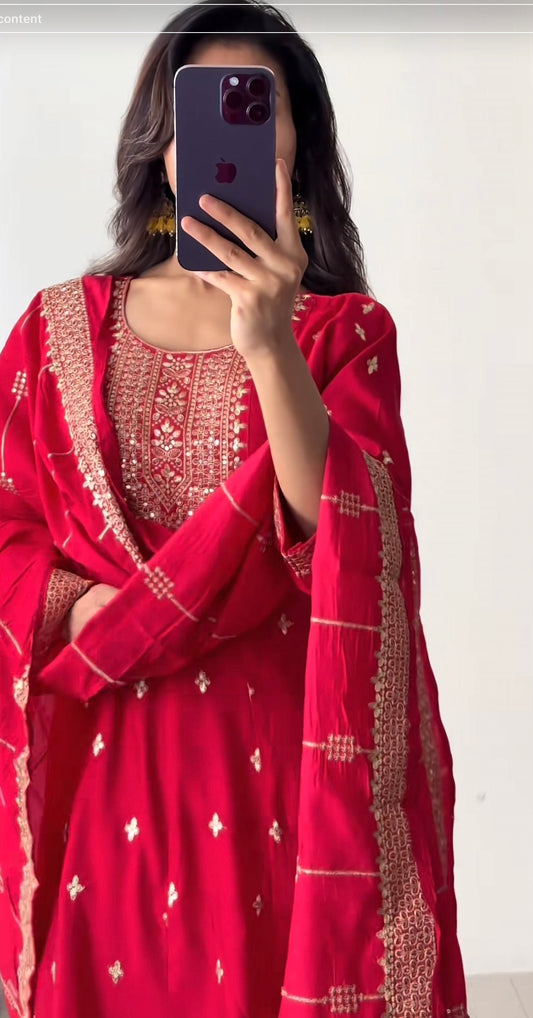 💖 Rani Pink Umbrella (Anarkali) Set