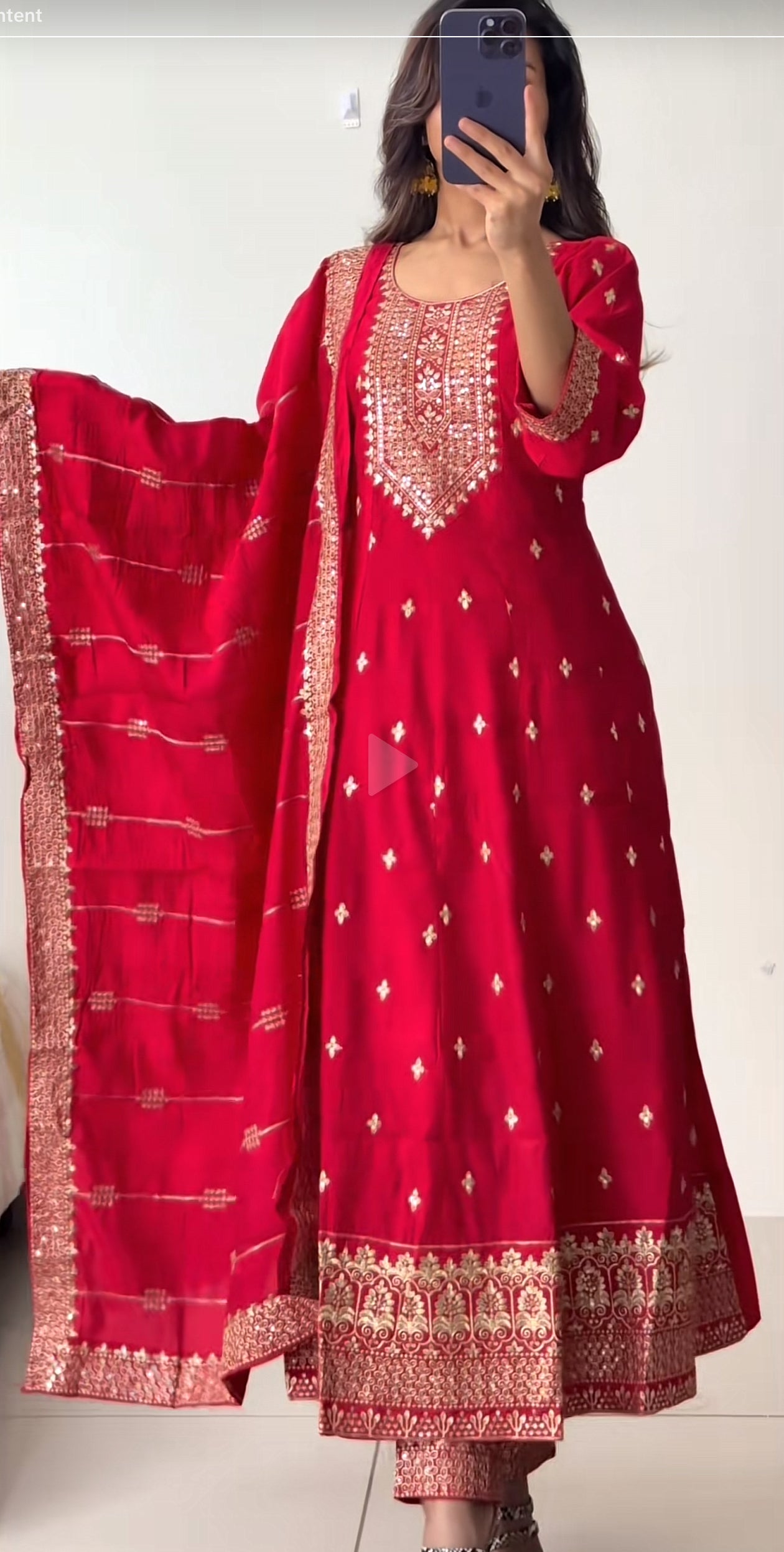 💖 Rani Pink Umbrella (Anarkali) Set