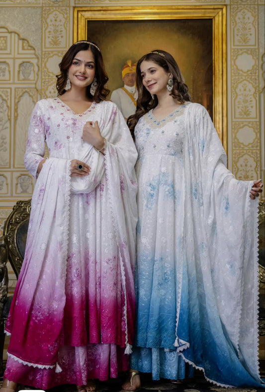 Regal Whites – Anarkali (Umbrella) Set