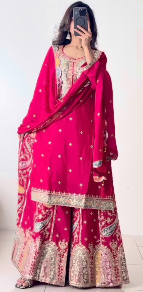 Rain Pink Kurthi set